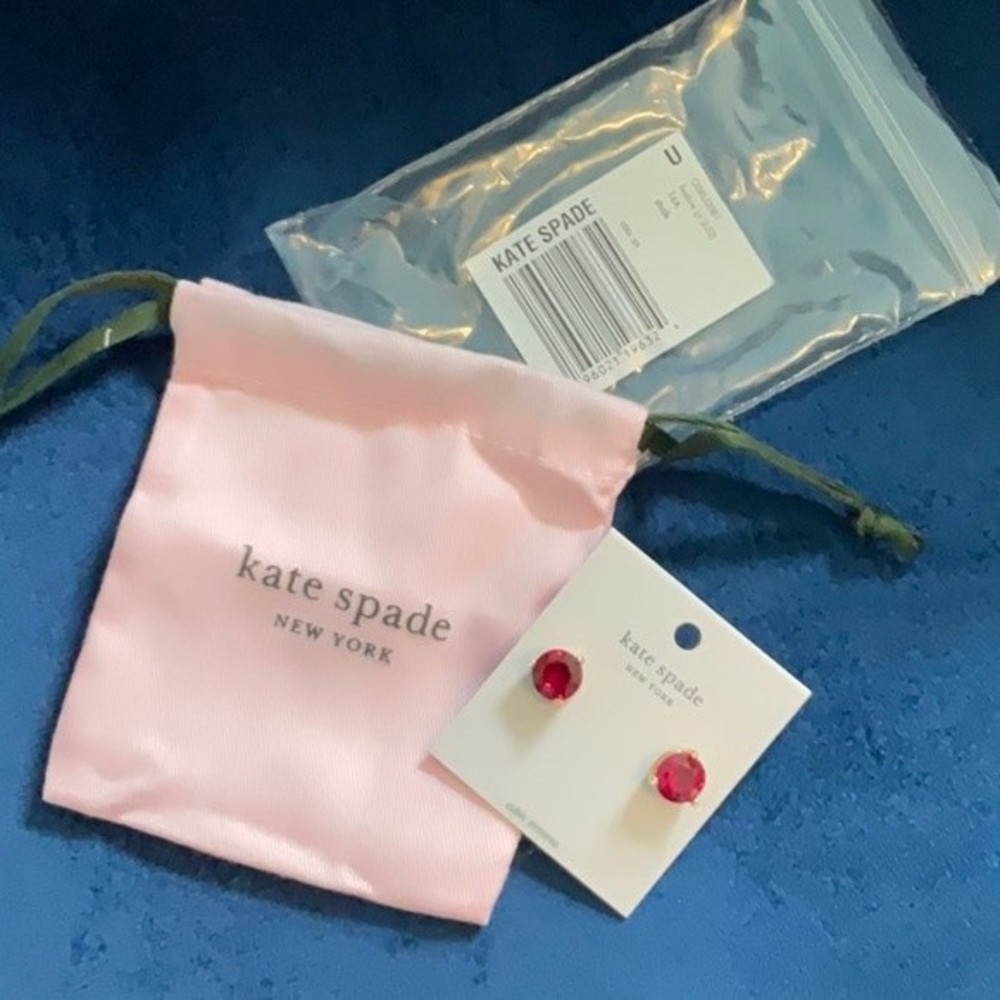 KATE SPADE Pink and Gold Rise and Shine Festive Stud Earrings
